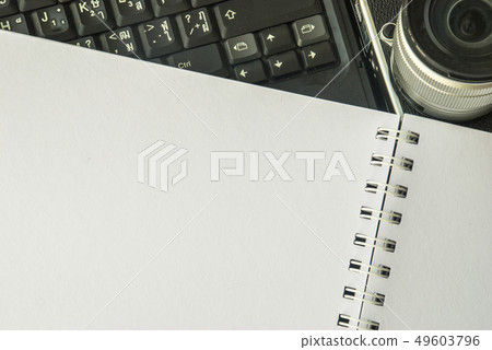 Work device with laptop, notebook, camera Work device with laptop, notebook, camera 49603796