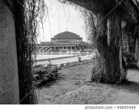 Old Black and White Centennial Hall no people Old Black and White Centennial Hall no people 49605484