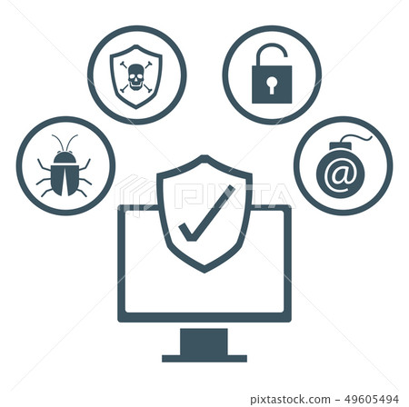 Set of security system symbols Set of security system symbols 49605494