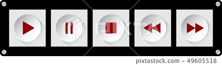 red, white music control buttons with screws red, white music control buttons with screws 49605518