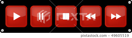 red, white music control buttons with screws red, white music control buttons with screws 49605519