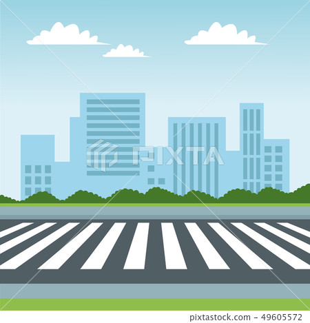 Cityscape scenery cartoon 49605572