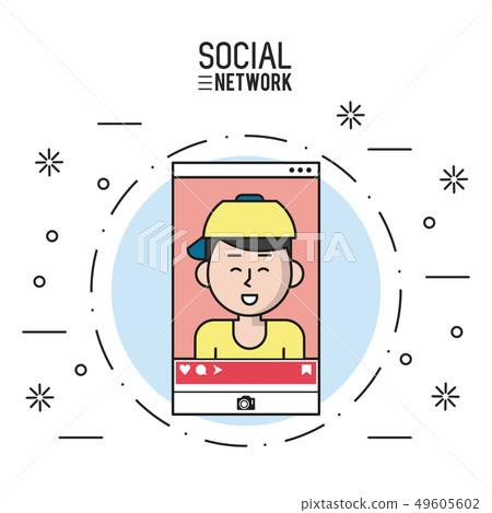 Social network on smartphone Social network on smartphone 49605602