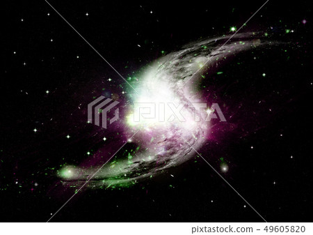 Stars, dust and gas nebula in a far galaxy 49605820