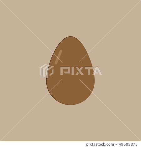 Chocolate egg on the beige background 49605873
