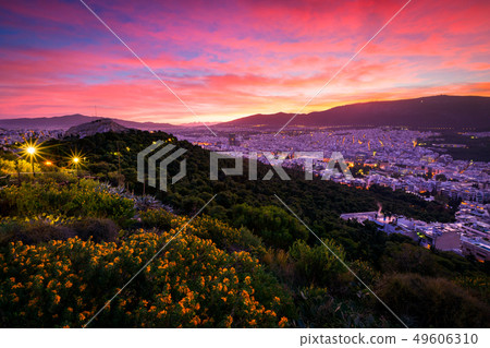 Lycabettus hill in Athens 49606310