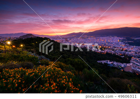 Lycabettus hill in Athens Lycabettus hill in Athens 49606311