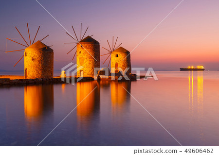 Windmills of Chios. 49606462