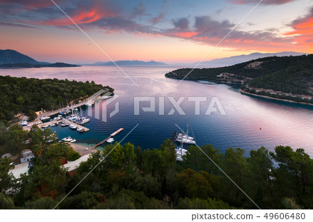 Spilia harbour in Meganisi. 49606480