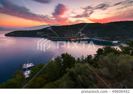 Spilia harbour in Meganisi. 49606482