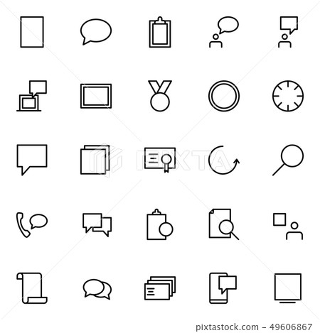 Set of business line icons 49606867