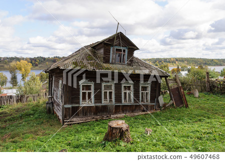 Old wooden house in the country, summer Old wooden house in the country, summer 49607468