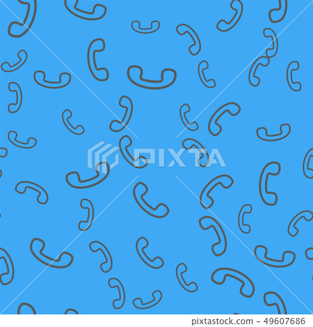 seamless pattern vector retro telephone handset . seamless pattern vector retro telephone handset . 49607686
