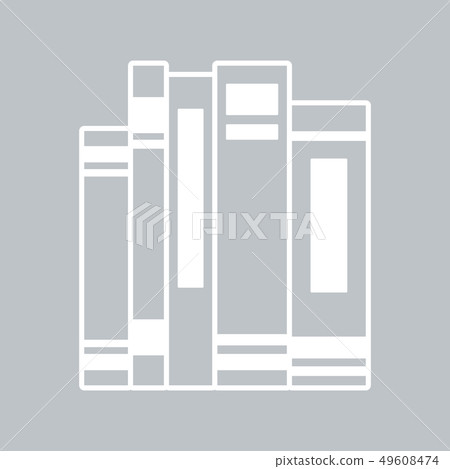 Books flat icon 49608474