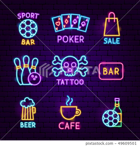 Bar Street Neon Label Set 49609501
