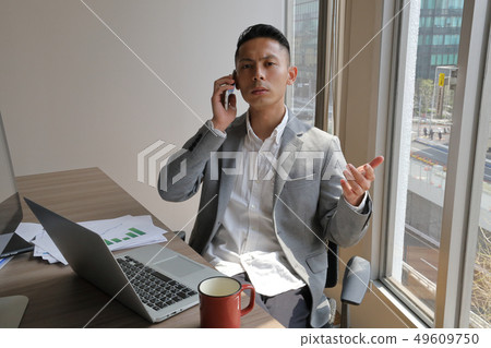 Angry tone businessman Angry tone businessman 49609750