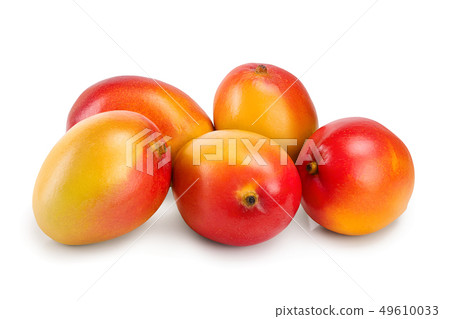 Mango fruit isolated on white background close-up Mango fruit isolated on white background close-up 49610033