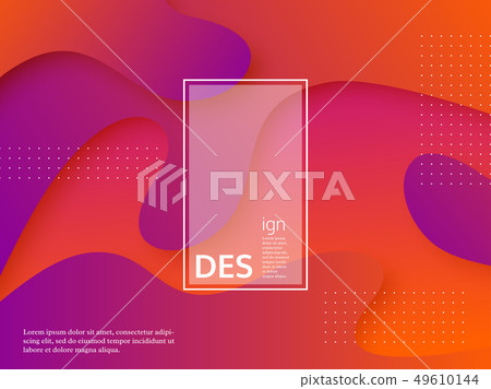 Liquid abstract purple and orange background. 49610144