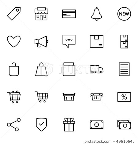 Set of e-commerce line icons Set of e-commerce line icons 49610643