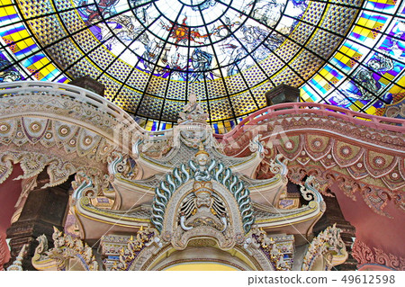 Take photo the art of Buddha  image in hall  49612598