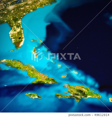 Map Of Caribbean And Bahamas Caribbean And Bahamas Islands Map - Stock Illustration [49612814] - Pixta