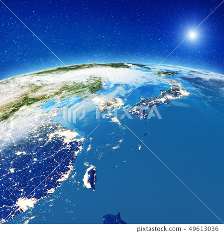 China and Japan city lights China and Japan city lights 49613036