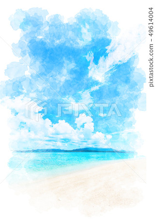 海灘水彩島在沖繩島Waterjima 海灘水彩島在沖繩島Waterjima 49614004