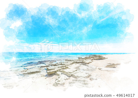 The sea of Okinawa Minnajima 49614017