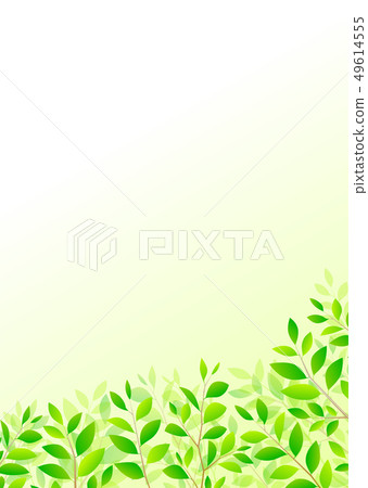 背景材料_木葉若葉青葉鮮綠 49614555