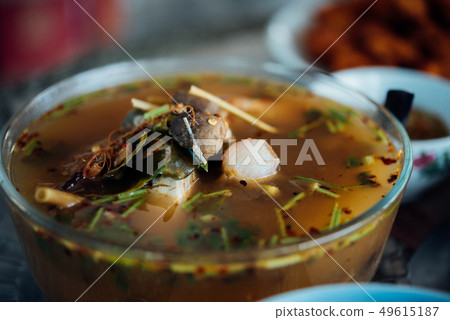 Hot and sour seafood soup (Tom Yum) 49615187