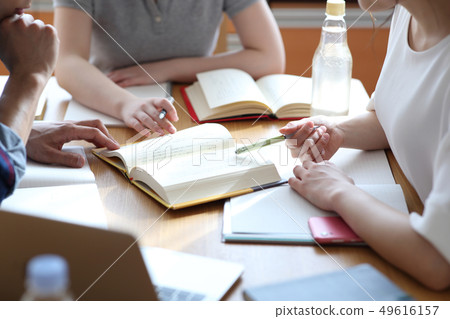 Student studying Student studying 49616157