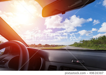 Driving a car 49616387