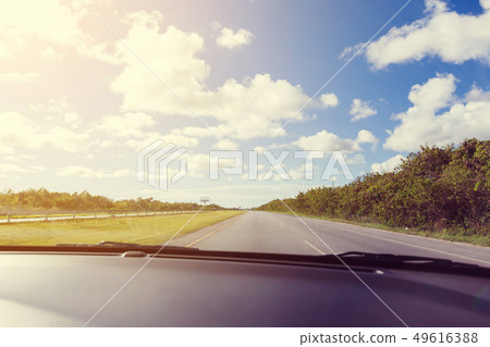 Driving a car 49616388