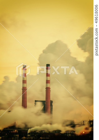 Industrial Landscape with Factory Industrial Landscape with Factory 49618006