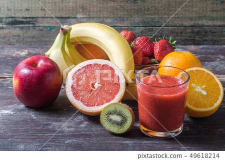 Fruits and berry smoothie Fruits and berry smoothie 49618214