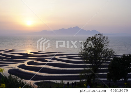 Afternoon sea coast in the afternoon when beautiful tideland is beautiful 49618679