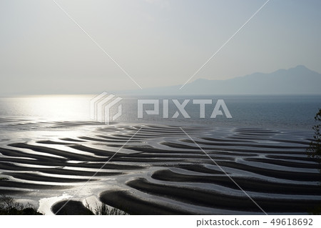 Afternoon sea coast in the afternoon when beautiful tideland is beautiful 49618692