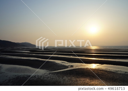 下午美麗的海灘是美麗的下午海岸 49618713