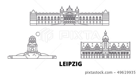 Germany, Leipzig line travel skyline set. Germany, Leipzig outline city vector illustration, symbol Germany, Leipzig line travel skyline set. Germany, Leipzig outline city vector illustration, symbol 49619935