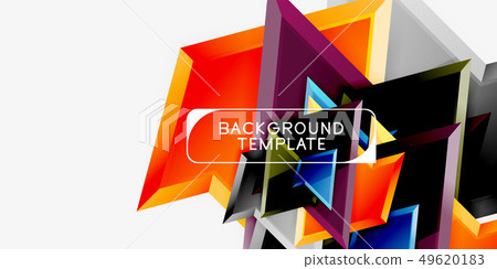 Bright colorful triangular poly 3d Bright colorful triangular poly 3d 49620183