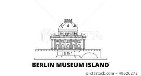 Germany, Berlin, Museum Island line travel skyline set. Germany, Berlin, Museum Island outline city Germany, Berlin, Museum Island line travel skyline set. Germany, Berlin, Museum Island outline city 49620272
