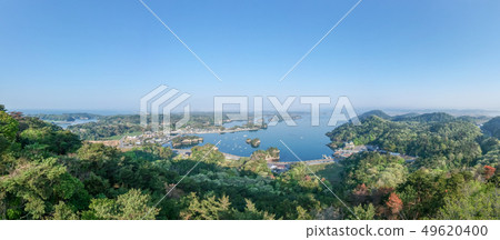 從Otakamori天文台的松島壯觀的景色 從Otakamori天文台的松島壯觀的景色 49620400