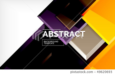 Square abstract background, glossy geometric 49620693
