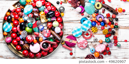 Beads or colorful beads Beads or colorful beads 49620907