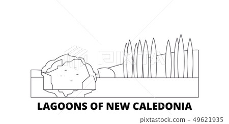 France, Lagoons Of New Caledonia line travel skyline set. France, Lagoons Of New Caledonia outline France, Lagoons Of New Caledonia line travel skyline set. France, Lagoons Of New Caledonia outline 49621935