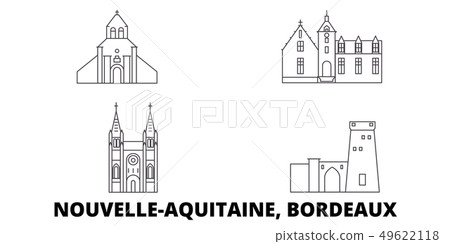 France, Bordeaux line travel skyline set. France, Bordeaux outline city vector illustration, symbol France, Bordeaux line travel skyline set. France, Bordeaux outline city vector illustration, symbol 49622118