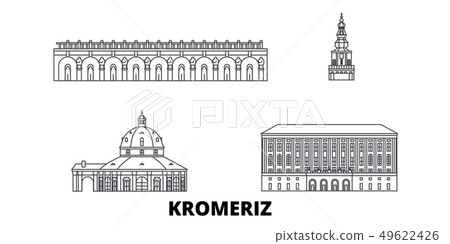 Czech Republic, Kromeriz line travel skyline set. Czech Republic, Kromeriz outline city vector Czech Republic, Kromeriz line travel skyline set. Czech Republic, Kromeriz outline city vector 49622426
