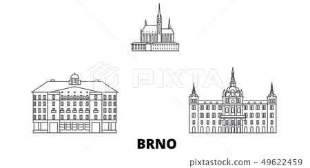 Czech Republic, Brno line travel skyline set. Czech Republic, Brno outline city vector illustration Czech Republic, Brno line travel skyline set. Czech Republic, Brno outline city vector illustration 49622459