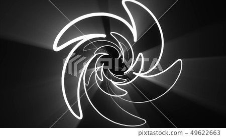 Abstract swirl starfish shape tunnel lighting, moving in space, 3d computer generated backdrop Abstract swirl starfish shape tunnel lighting, moving in space, 3d computer generated backdrop 49622663