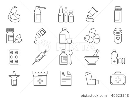 Drugs Icon Set. 49623348